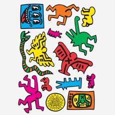 Apply Stickers Sheet of 15 Pop Shop Tokyo By Keith Haring Stickers