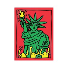 Apply Stickers Statue of Liberty By Keith Haring Sticker