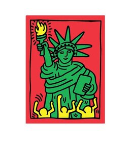 Apply Stickers Statue of Liberty By Keith Haring Sticker