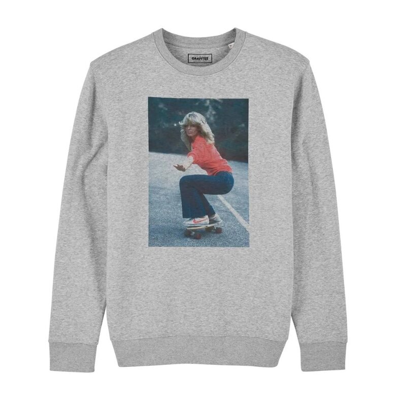 Grafitee Farrah Fawcett Skateboarding Unisex Sweatshirt