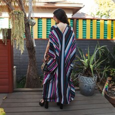 Jennafer Grace Raspberry Stripe Caftan Dress