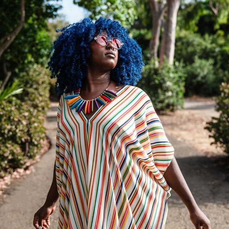 Jennafer Grace Cabana Stripe Caftan