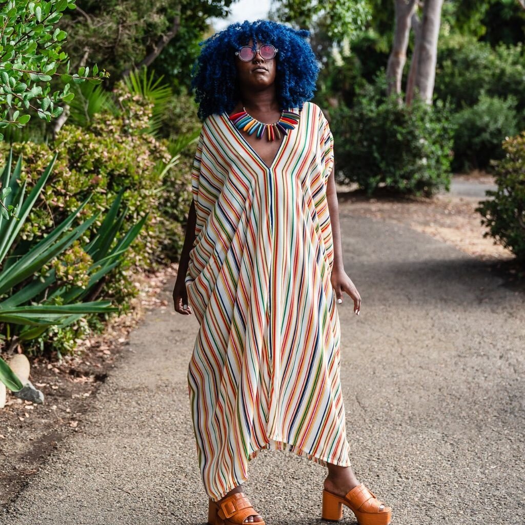 Jennafer Grace Cabana Stripe Caftan