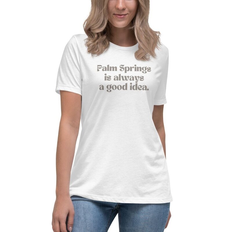 Peepa's Palm Springs Is Always A Good Idea Womens Graphic Tee