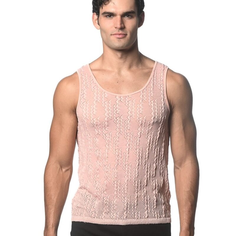 ST33LE (Steele) Pink Chevron Dash Tank Top SP25 ST 24205