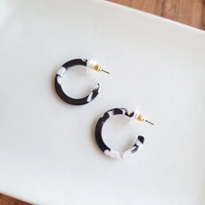 Spiffy & Splendid Cam Mini Hoops Black And White