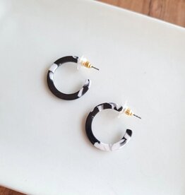 Spiffy & Splendid Cam Mini Hoops Black And White