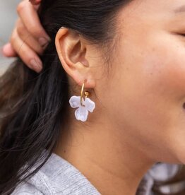 Spiffy & Splendid Magnolia Hoops White