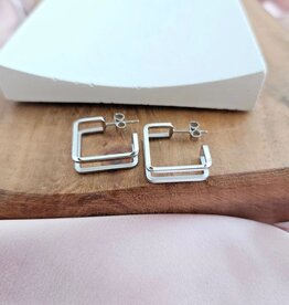 Spiffy & Splendid Luxe Silver Kamora Hoops