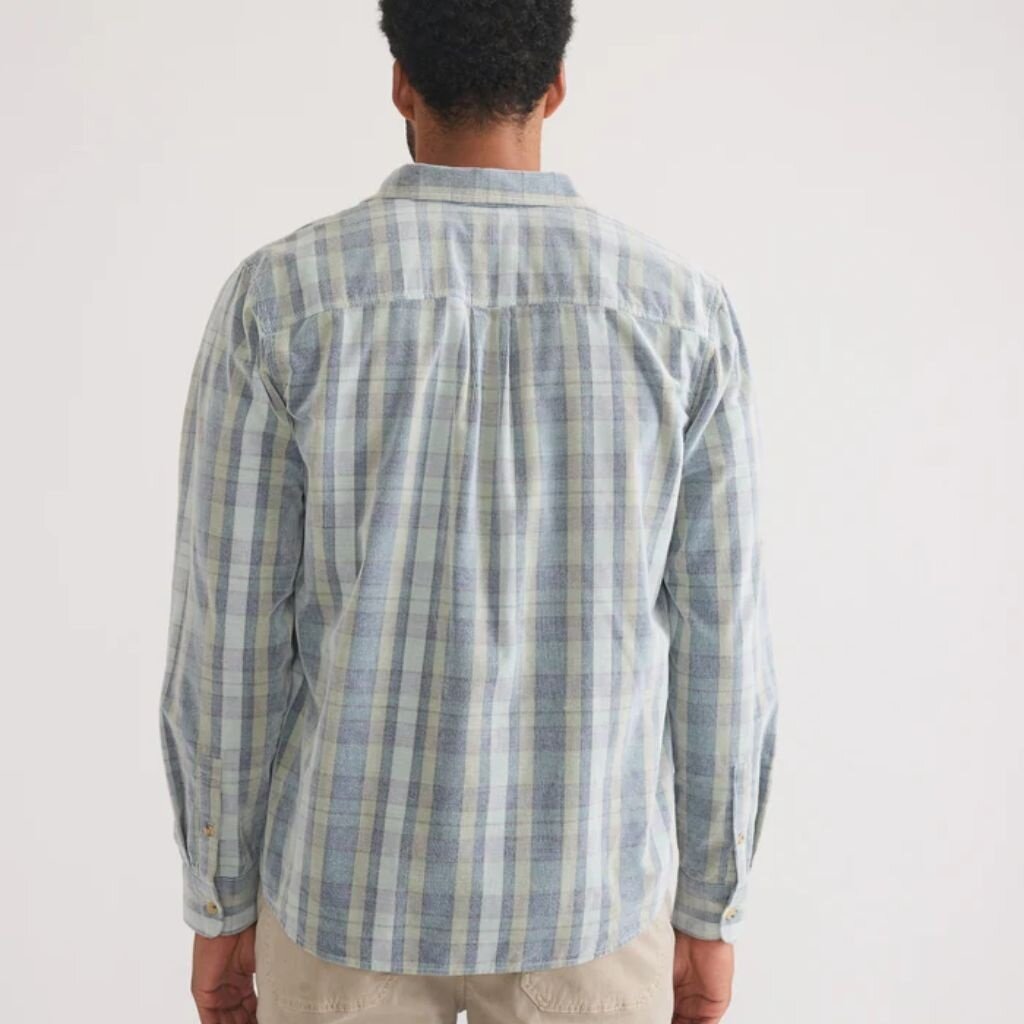 Marine Layer Lightweight Plaid Corduroy Shirt