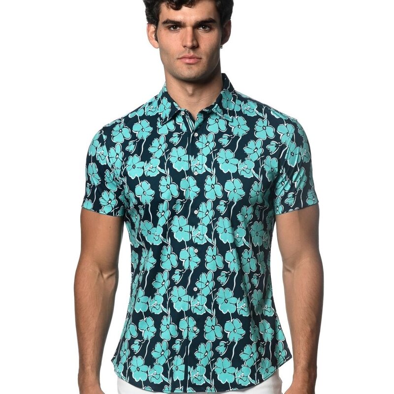 ST33LE (Steele) Tropical Floral Jersey Knit Shirt SP25 9306