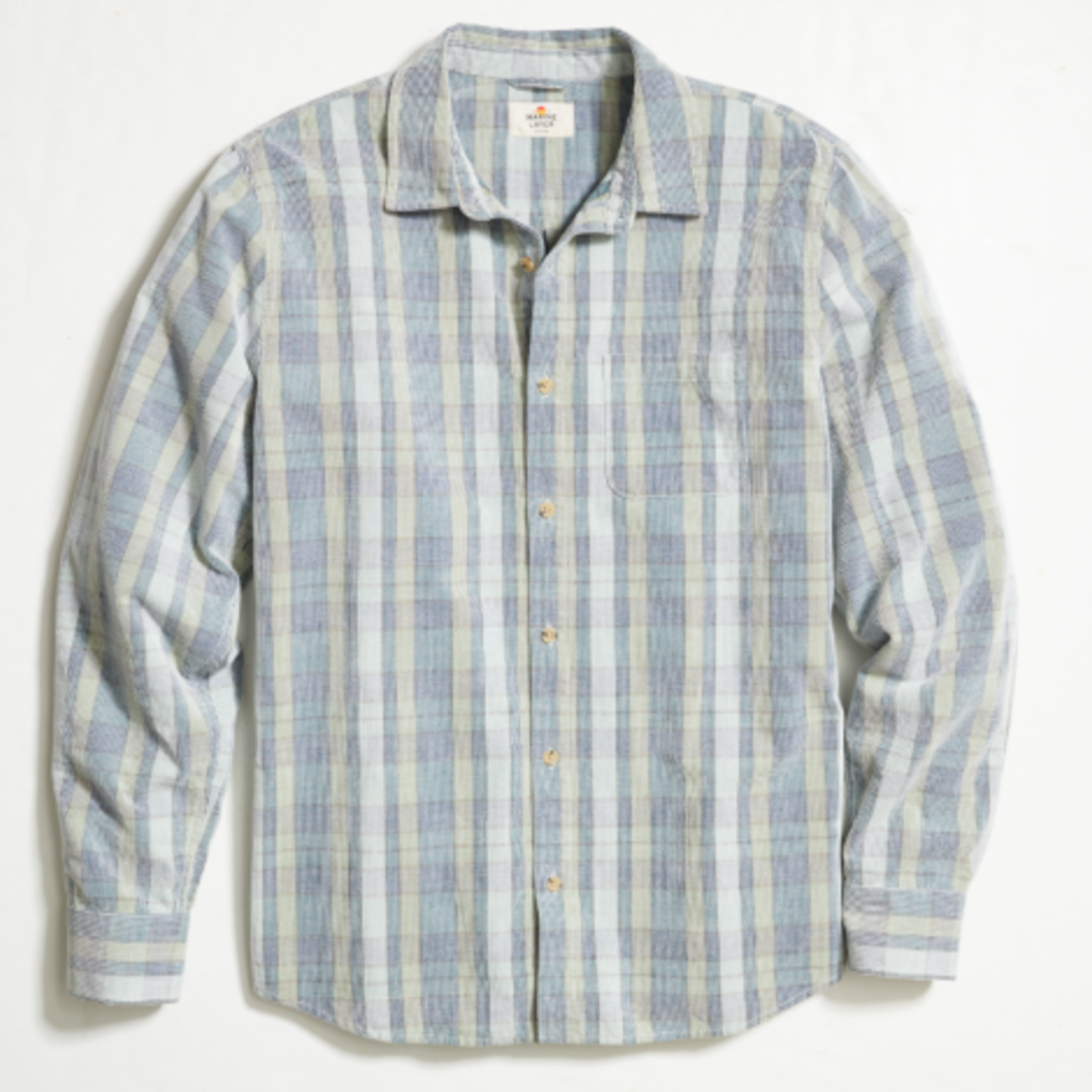 Marine Layer Lightweight Plaid Corduroy Shirt