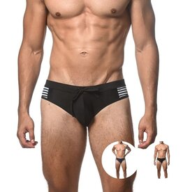 ST33LE (Steele) Solid Swim Brief with Side Stripes SP25 ST 8024