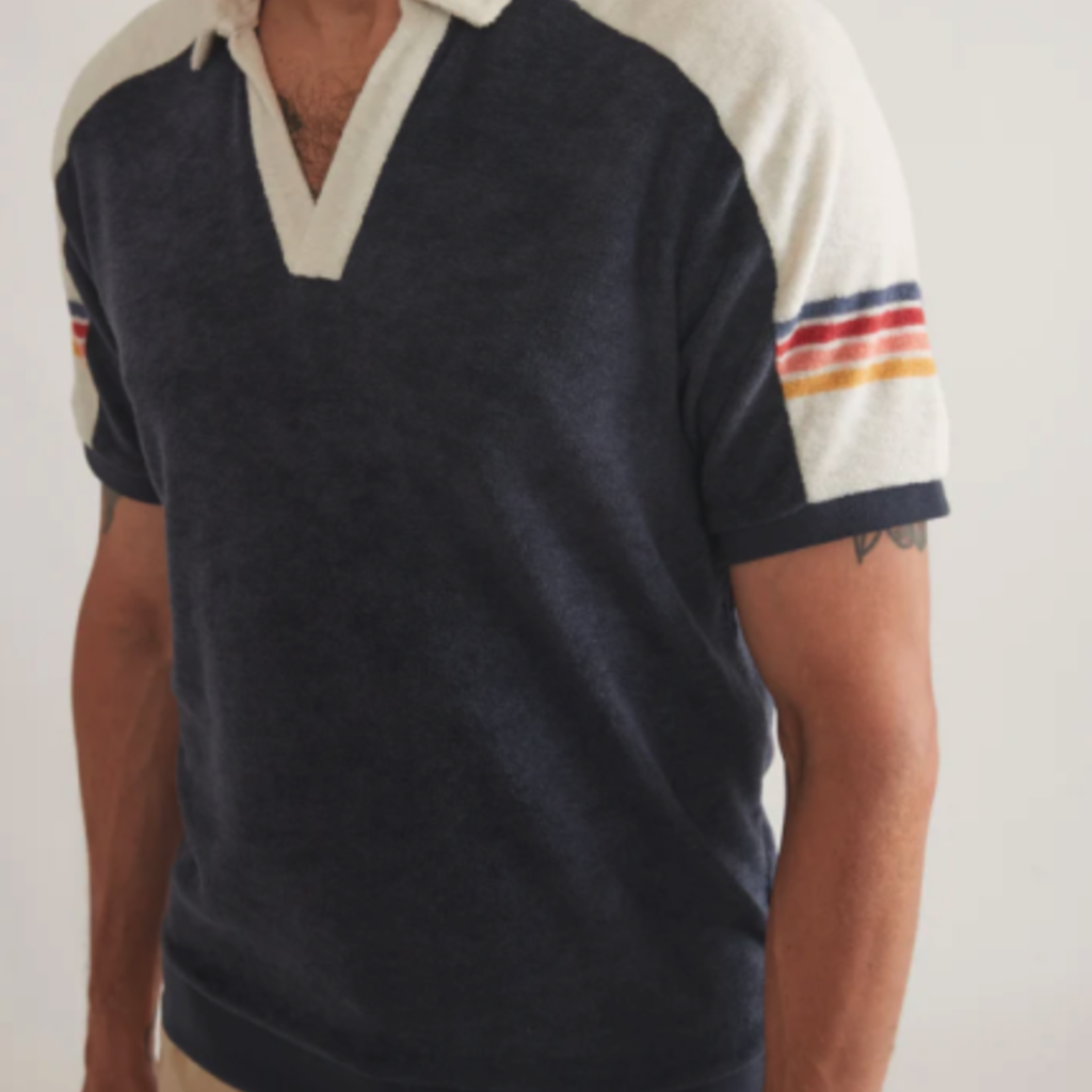 Marine Layer Terry Out Varsity Polo