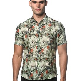 Postmarc Aloe/Jade Tencel Short Sleeve Shirt SP25 PM 45028