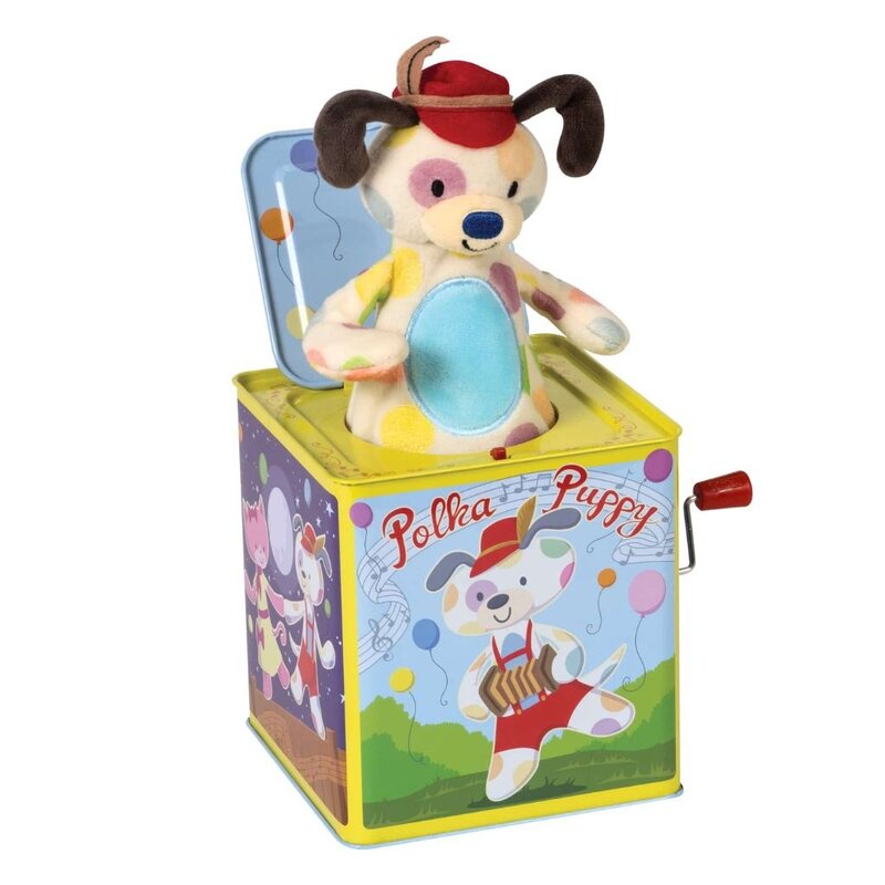 Schylling Polka Puppy Jack In The Box