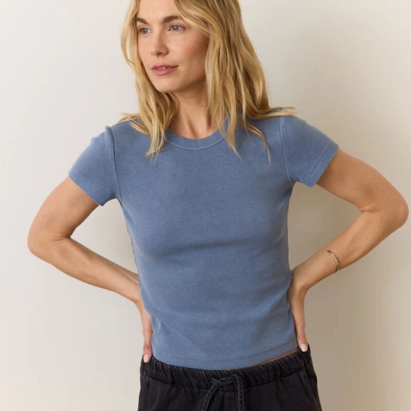 Marine Layer Lexi Rib Sun-In Crew Tee