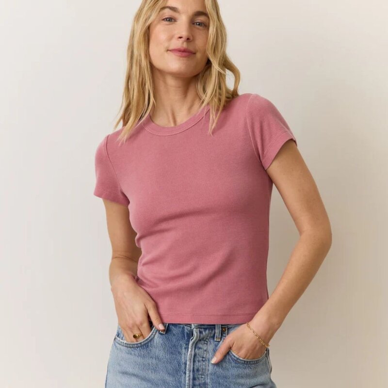 Marine Layer Lexi Rib Sun-In Crew Tee