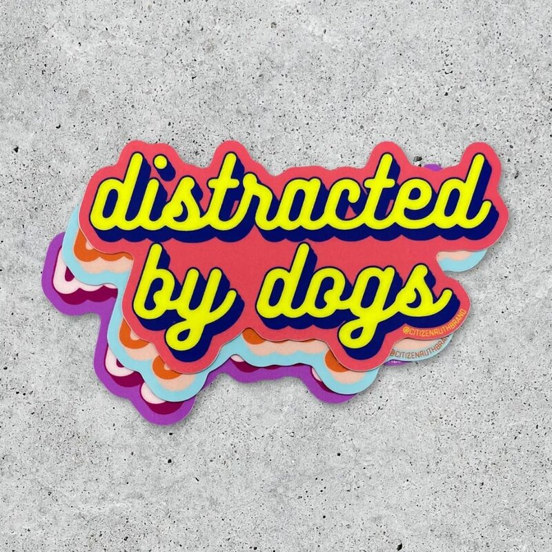 Citizen Ruth Distracted by Dogs Sticker