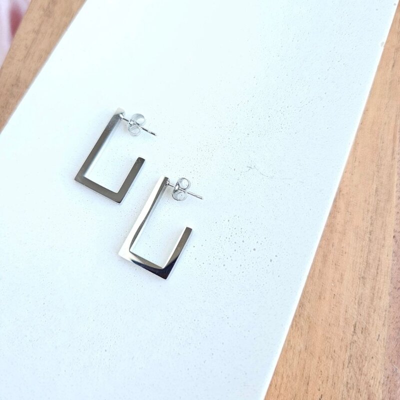 Spiffy & Splendid Luxe Silver Goldi Hoops
