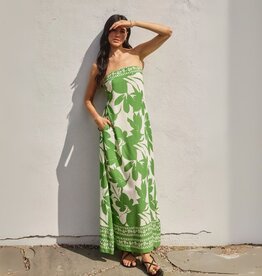 Dress Forum Bali Summer Strapless Tie Back Maxi Dress