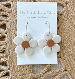 The Little Fern Shop Warm Daisy Hoops Earrings