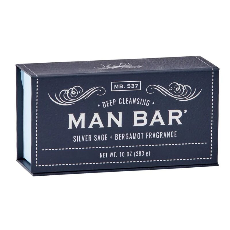 San Francisco Soap 10oz Man Bar Silver Sage And Bergamot