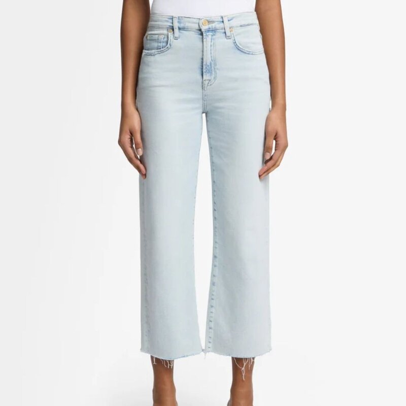 7 For All Mankind CROPPED ALEXA W/ RAW CUT HEM