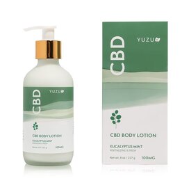 Yuzu Soap 8oz CBD Body Lotion Cool Eucalyptus Mint