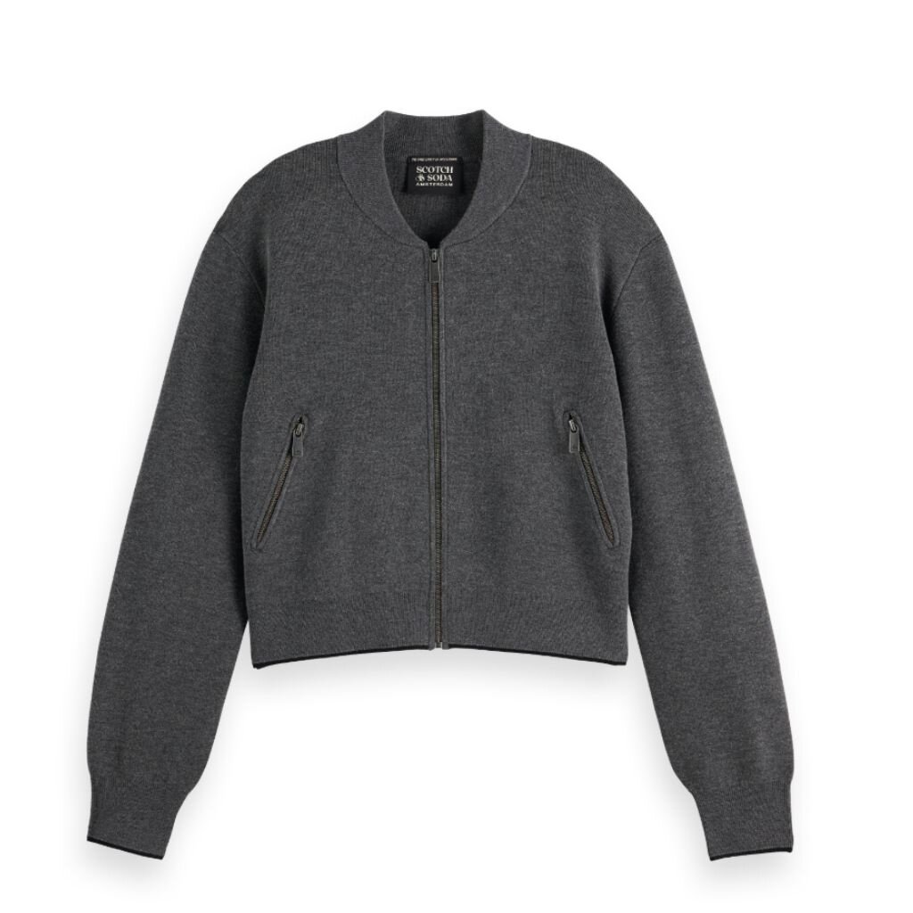 Scotch & Soda - Womenswear Compact knitted cropped bomber