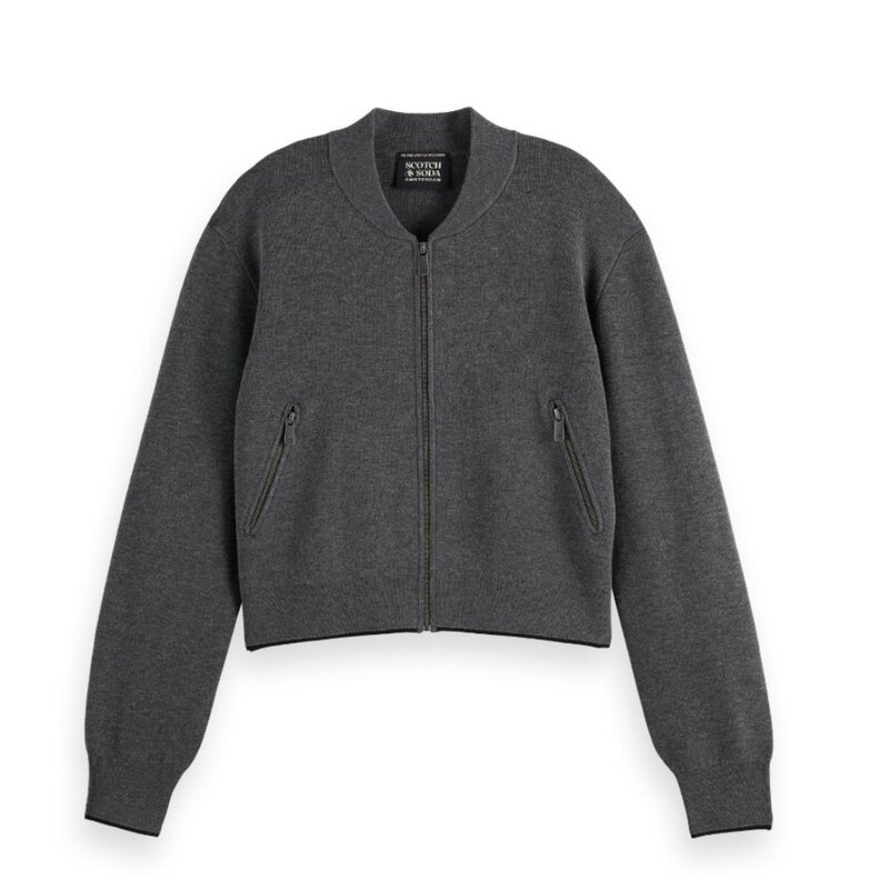 Scotch & Soda - Womenswear Compact knitted cropped bomber