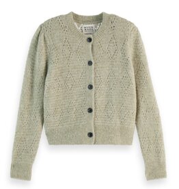 Scotch & Soda - Womenswear Boucle crew neck cardigan