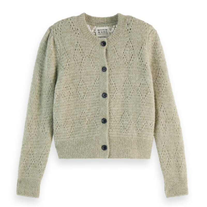 Scotch & Soda - Womenswear Boucle crew neck cardigan