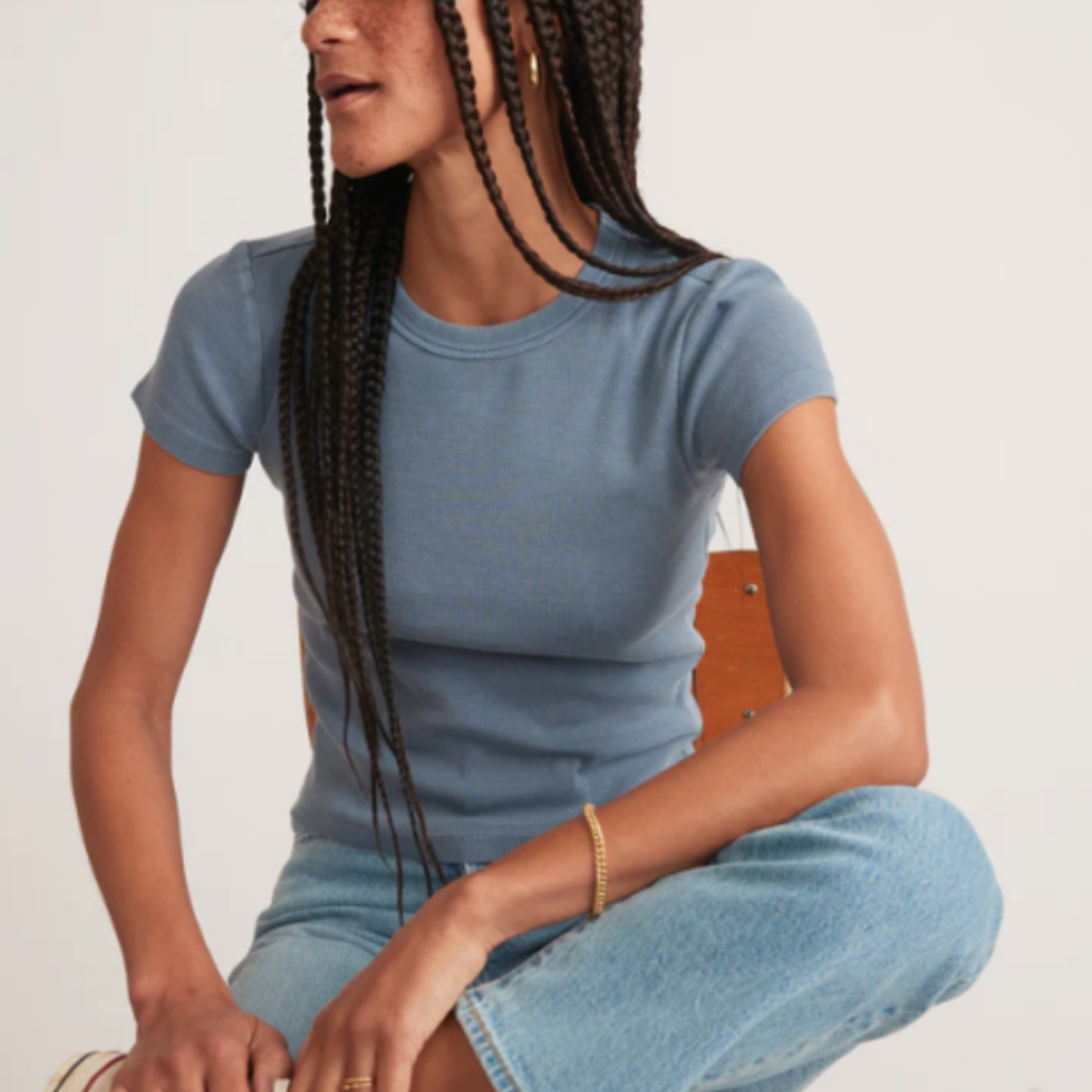 Marine Layer Lexi Rib Sun-In Crew Tee