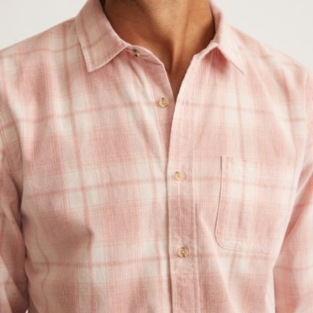 Marine Layer Lightweight Plaid Cord Shirt