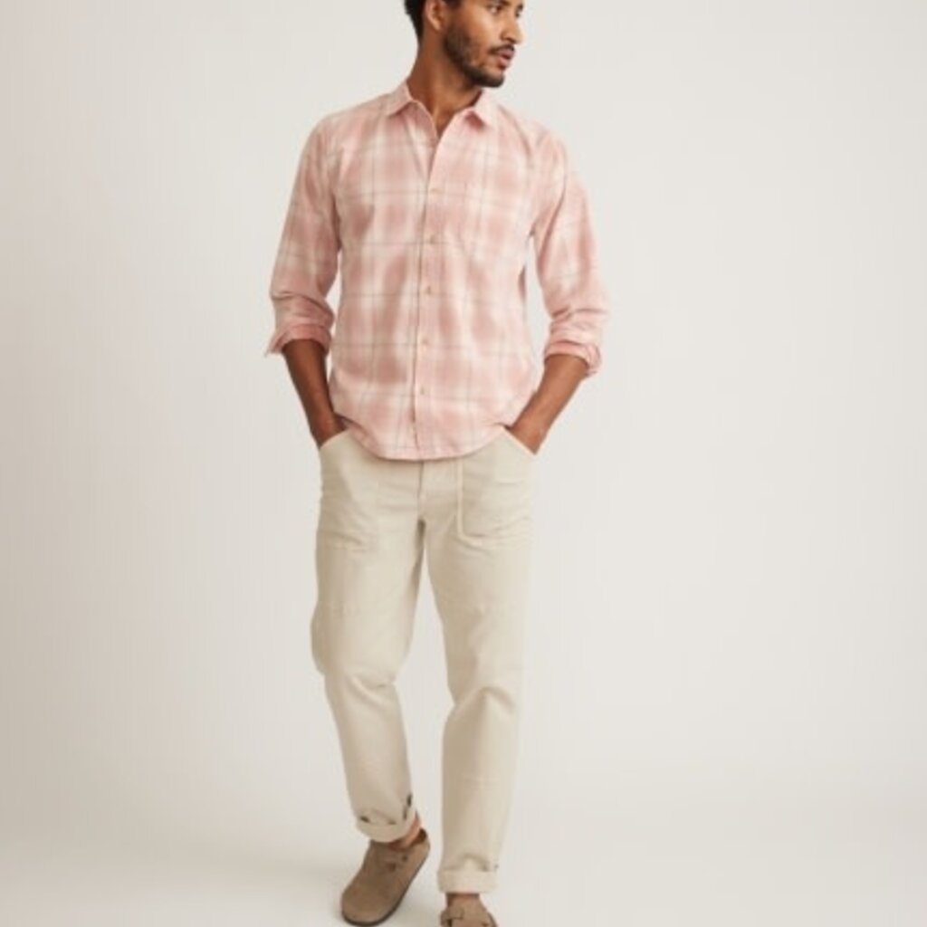 Marine Layer Lightweight Plaid Cord Shirt