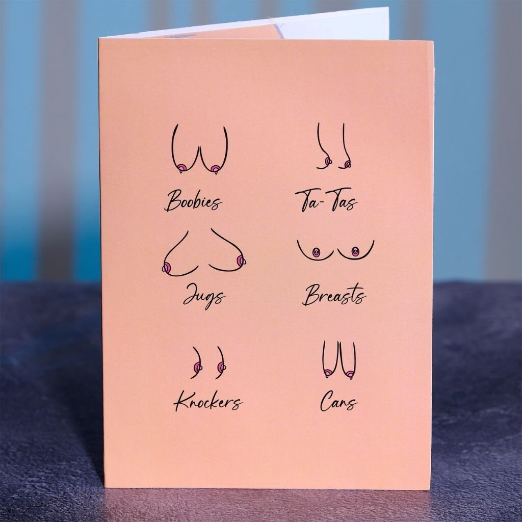 Dirty Pop Cards Naughty Knockers Funny 3D Pop-Up Boobs Greeting Card