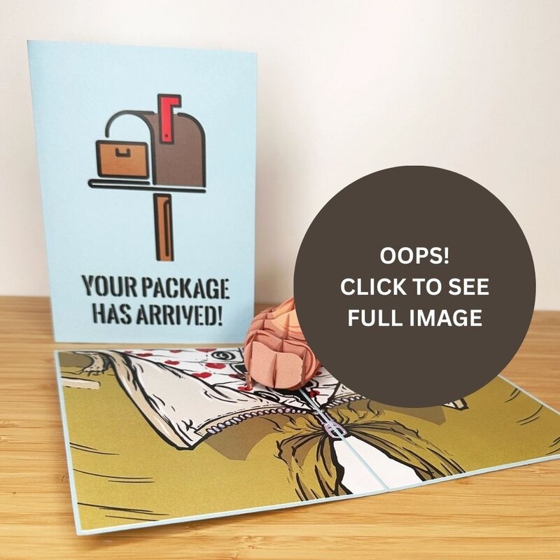 Dirty Pop Cards Package Arrived Funny Pop-Up Surprise Greeting Card