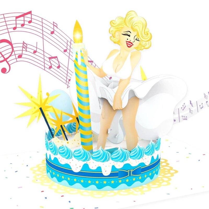 Dirty Pop Cards Sultry Surprise 3D Pop-Up Light & Sound Birthday Card