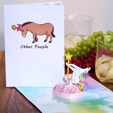 Dirty Pop Cards Unicorn Dancer Funny 3D Pop-Up Birthday Greeting Card