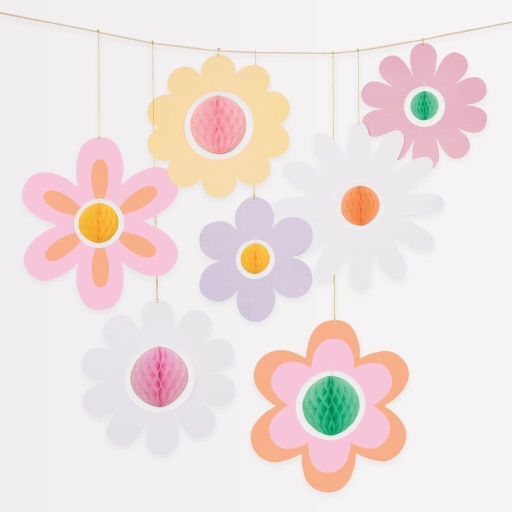 MeriMeri Groovy Flower Hanging Decorations