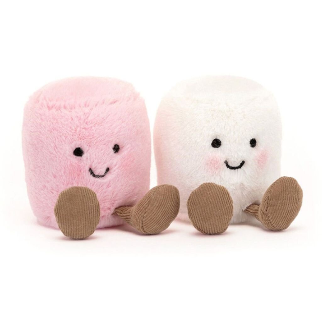 Jellycat Amuseables Pink And White Marshmallow
