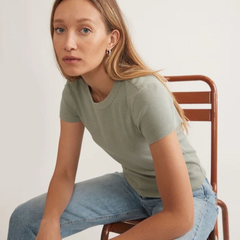 Marine Layer Lexi Rib Sun-In Crew Tee