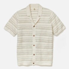 Marine Layer Open Knit Sweater Button-Down