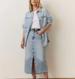 Marine Layer Fawn Denim Midi Skirt