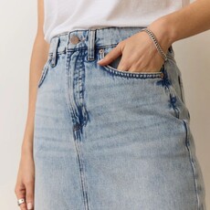 Marine Layer Fawn Denim Midi Skirt