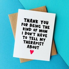 Top Hat and Monocle Funny Mothers Day Card - Therapist