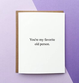 Top Hat and Monocle Favorite Old Person Birthday Card