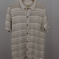 Marine Layer Open Knit Sweater Button-Down