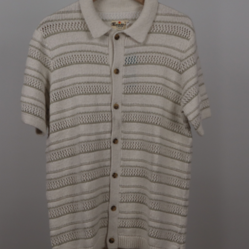 Marine Layer Open Knit Sweater Button-Down